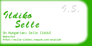 ildiko selle business card